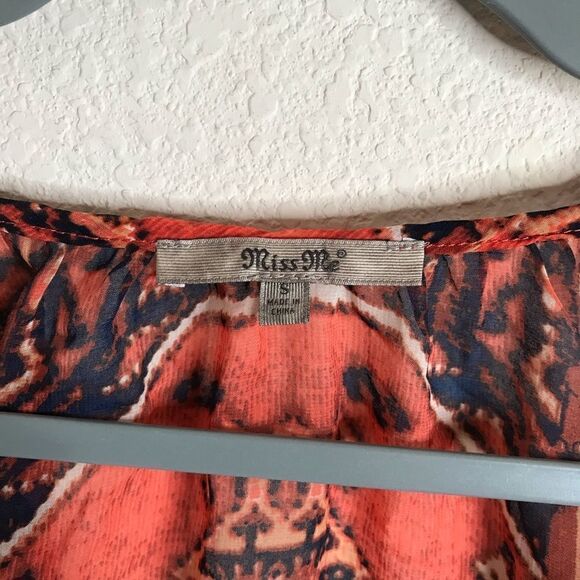 Miss me‎ boho flared sleeve sheer blouse - Picture 5 of 9